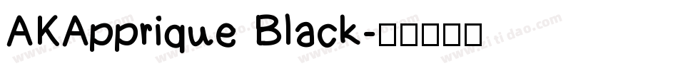 AKApprique Black字体转换
